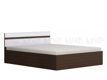 Ким кровать 1,6 (Венге/белый глянец) в Ташаре - tashara.mebel54.com | фото
