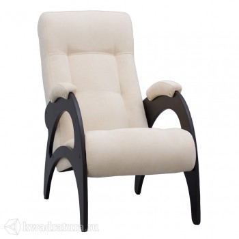 Кресло для отдыха Неаполь Модель 9 без лозы (Венге-эмаль/Ткань Ваниль Verona Vanilla) в Ташаре - tashara.mebel54.com | фото