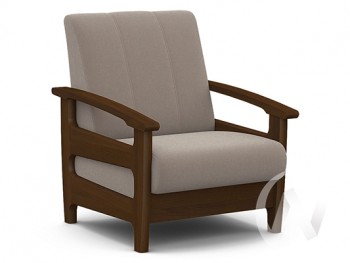 Кресло для отдыха Омега (орех лак/CATANIA COCOA) в Ташаре - tashara.mebel54.com | фото