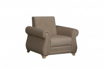Кресло для отдыха "Порто" (велюр киви латте / микровельвет крем) в Ташаре - tashara.mebel54.com | фото