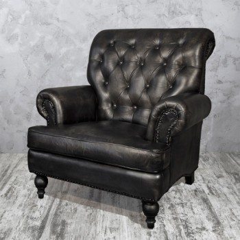 Кресло кожаное Лофт Аристократ в Ташаре - tashara.mebel54.com | фото
