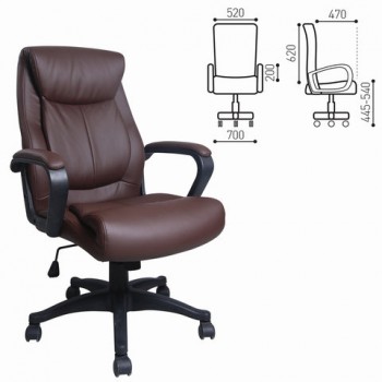 Кресло офисное BRABIX Enter EX-511 (коричневый) в Ташаре - tashara.mebel54.com | фото