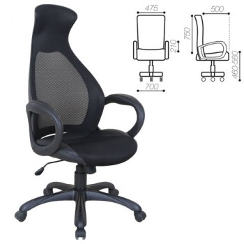 Кресло офисное BRABIX Genesis EX-517 (черное) в Ташаре - tashara.mebel54.com | фото