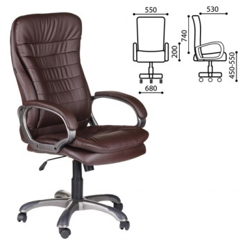 Кресло офисное BRABIX Omega EX-589 (коричневое) в Ташаре - tashara.mebel54.com | фото