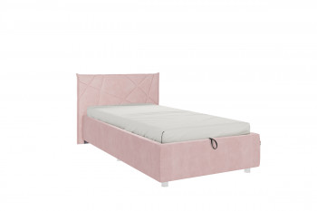 Кровать 0.9 Бест (Нежно-розовый велюр/под-мех) в Ташаре - tashara.mebel54.com | фото