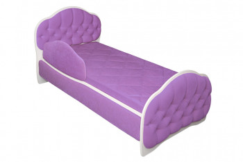 Кровать 160 Гармония 67 Светло-фиолетовый (мягкий бортик) в Ташаре - tashara.mebel54.com | фото