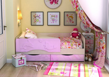 Кровать Алиса КР-812 1,6 Белфорд/Розовый металлик в Ташаре - tashara.mebel54.com | фото