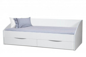 Кровать одинарная "Фея - 3" (симметричная) New/(белый / белый / ДВПО: белый) в Ташаре - tashara.mebel54.com | фото