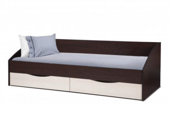 Кровать одинарная "Фея - 3" (симметричная) New (венге / вудлайн кремовый / ДВПО: белый) в Ташаре - tashara.mebel54.com | фото