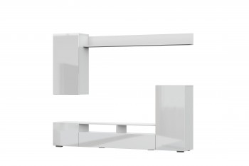 Мебель для гостиной МГС 4 (Белый/Белый глянец) в Ташаре - tashara.mebel54.com | фото