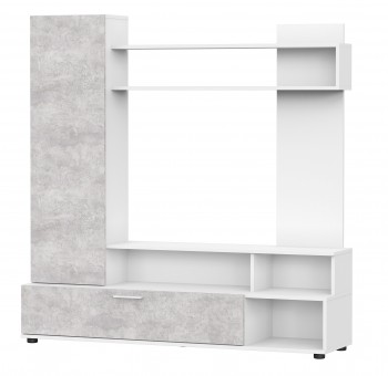 Мебель для гостиной "МГС 9" Белый / Цемент светлый в Ташаре - tashara.mebel54.com | фото