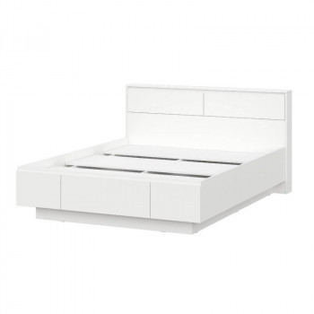 Модульная система "Одри" Кровать двойная (1,6х2,0) серия 3 Белый в Ташаре - tashara.mebel54.com | фото