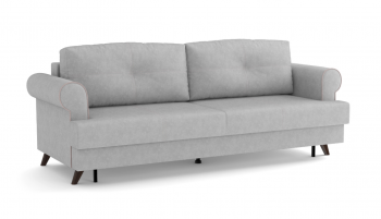 Оливер / диван - кровать 3-х местн. (еврокнижка) (велюр велутто серебряный 52 в Ташаре - tashara.mebel54.com | фото