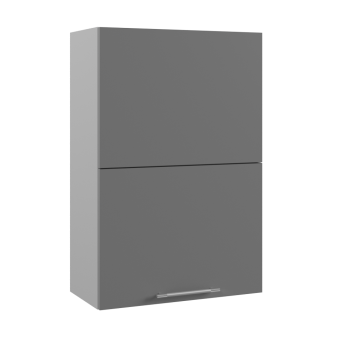 Ройс ПГПМ 600 Шкаф верхний Blum Aventos HF (Графит софт/корпус Серый) в Ташаре - tashara.mebel54.com | фото