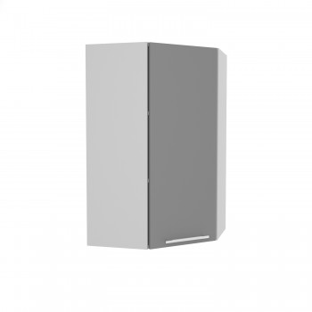 Ройс ВПУ 550 Шкаф верхний угловой высокий (Графит софт/корпус Серый) в Ташаре - tashara.mebel54.com | фото