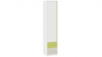 Шкаф для белья комбинированный «Сканди» Дуб Гарден/Белый/Зеленый в Ташаре - tashara.mebel54.com | фото