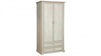 Шкаф для одежды "Сохо" (бетон пайн белый/2 ящика/зеркало) в Ташаре - tashara.mebel54.com | фото