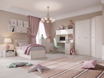 Спальный гарнитур для детской Элана Бодега белая в Ташаре - tashara.mebel54.com | фото