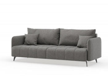 Валериан диван трёхместный прямой Стальной, ткань RICO FLEX 9292 в Ташаре - tashara.mebel54.com | фото